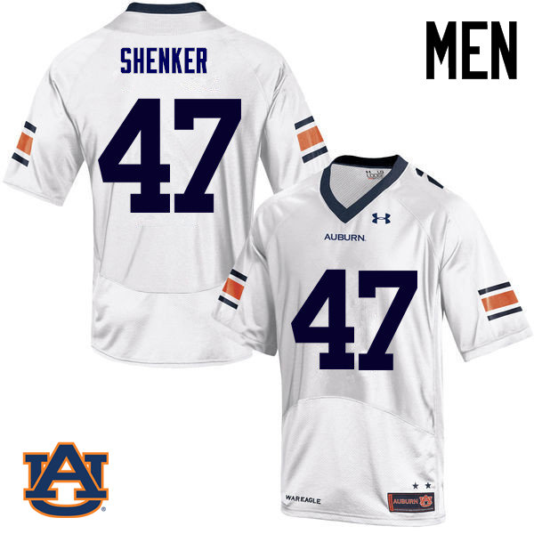 Men Auburn Tigers #47 John Samuel Shenker College Football Jerseys Sale-White
